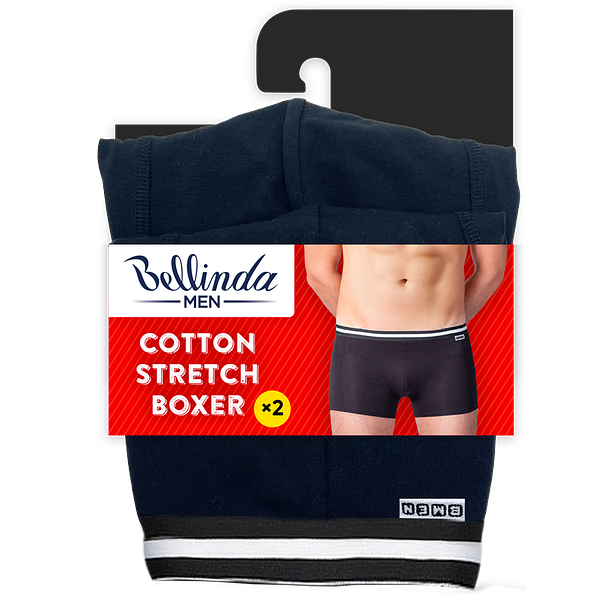 Bellinda COTTON STRETCH BOXER 2x - Double pack of cotton boxer shorts - black